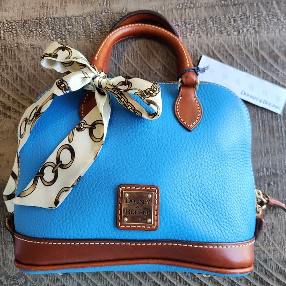 New With Tags! Gorgeous blue convertible Dooney & Bourke bag! Stunning color. - Picture 3 of 16